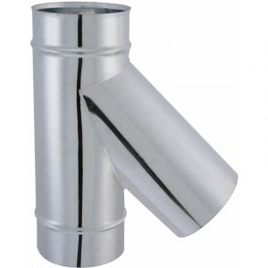 Tuyau tyral inox 304 - Diam. 139- T&eacute; 135&deg; d&eacute;bouchure m&acirc;le - Joncoux