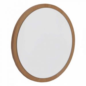 [JAMAIS UTILIS&Eacute;] Miroir MCA HHG-388, miroir mural, miroir de dressing, miroir d'entr&eacute;e, bois massif, verre 40 cm, ch&ecirc;ne