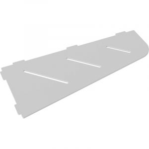 Tablette d'angle murale de douche en inox Line L.305mm - Blanc mat