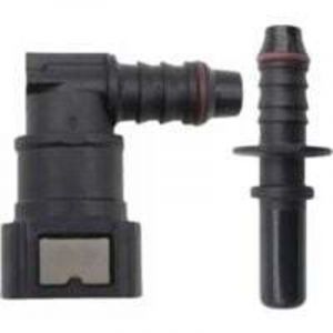 2pcs Raccord durite Essence, Connecteur de Tuyau de Carburant Coude Femelle,9.89 Tuyau de Ligne de Carburant Raccord Rapide id8 Raccord Rapide