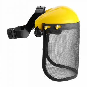 Casque de Protection, Casque de s&eacute;curit&eacute; avec visi&egrave;re en Plein Maillage pour la Protection foresti&egrave;re de d&eacute;broussailleuse foresti&egrave;re