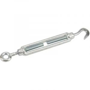 Tendeur avec œillet et crochet en acier galvanisé din 1480 Câble Chaine Fil Serrage Construction Tension, filetage M10