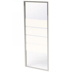 Elmer - Retour fixe pour porte pivotante et coulissante eris 2 - profil&eacute;s chrom&eacute;s - l 90 x h 190 cm - ondee By Ayor