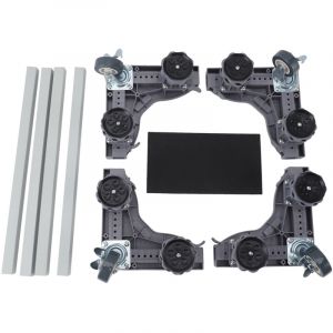 SJLERST Base de Machine &agrave; Laver R&eacute;frig&eacute;rateur,Machine &agrave; laver de chariot r&eacute;glable en alliage de fer,avec mesure de nivellement d'angle d'&eacute;quilibre de