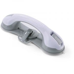 2pcs Poign&eacute;e Douche avec 3 Ventouse, Poign&eacute;e Ventouse Salle de Bain, Barre d'appui Douche de S&eacute;curit&eacute;,gris，288.58.5cm