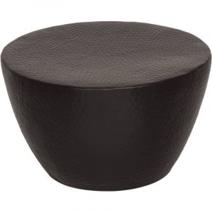 Table basse martel&eacute;e en aluminium &Oslash; 50x30 noir
