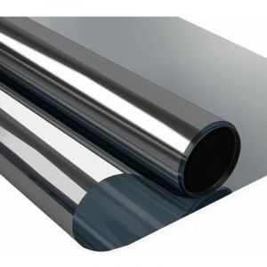 Film fenetre Anti Regard Film Miroir Fen&ecirc;tre sans Tain Anti Chaleur Anti uv Protection de la Vie Priv&eacute;e pour Fen&ecirc;tre Bureau Maison Magasin 45&times;200CM