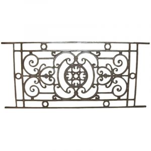 Appui de fen&ecirc;tre en fonte d'&eacute;poque - Longueur 1330mm Hauteur 610mm - Style Haussmannien - Esprit brocante - Pr&ecirc;t &agrave; sceller - DECO FER FORGE