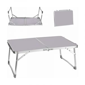 Dayplus - 60cm Table de camping pliante, table de pique - nique légère en aluminium, table de lit pour ordinateur