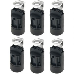 6pcs E14 Bougie Ampoule Titulaire Base de Lampe en Plastique Support de Douille de Lampe pour Fabrication de Lampes Lustre Restauration Lampe Projet