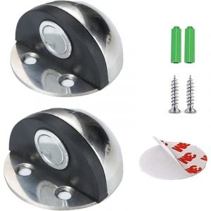 But&eacute;e de Porte Magn&eacute;tique, Butoir de porte en acier inoxydable,Arr&ecirc;t de Porte,Adhesive Avec Vis de Montage et 3M Colles,peut amortir les portes