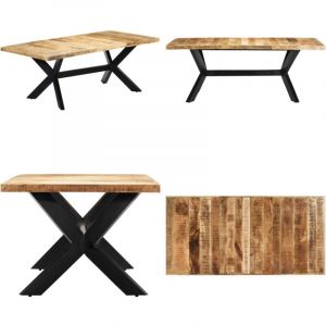 Vidaxl - Table de salle à manger 200x100x75 cm Bois de manguier solide - Table à Manger - Table Design - Table En Bois Massif - Table Salle à Manger
