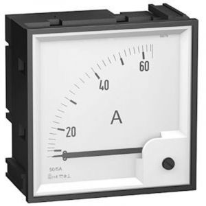 Cadran 3In 0-30-90A pour amp&egrave;rem&egrave;tre analogique 72x72mm dpt moteur SCHNEIDER 16006