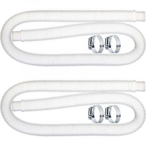 2 pcs Tuyau De Rechange De Piscine 32mm, Pctuyau De Piscine, Tuyau de Remplacement de Pompe de Filtration de Piscine (1,5 m) pour Intex 300 330 530