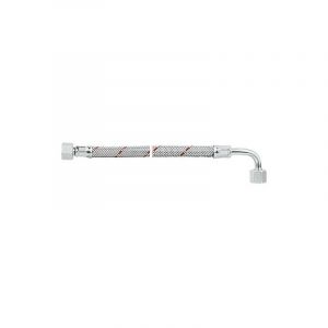 Flexible de bruleur fioul avec ecrou-raccord 3/8' et coude 90 r 1/4' ecrou-raccord 1000 mm