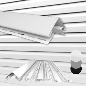 Hexim - Bardage Anthracite Gris Blanc, Revêtement de Façade, pvc-u, Protection Visuelle, Résistant aux uv: Blanc, Angle extérieur
