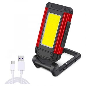 Lampe De Travail Rechargeable Puissante, Baladeuse Led Lampe Atelier Avec Base Magnétique, Lampe Torche Avec Ipx6 Étanche, 7 Modes Lampe Mecanicien