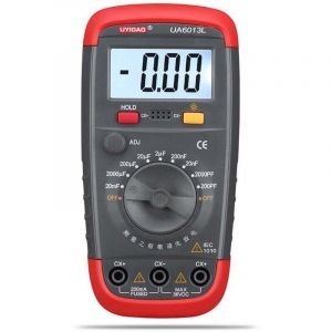 Professionnel Capacimetre, Testeur de num&eacute;rique condensateur 0,1 pF - 20000uF avec capacim&egrave;tre avec r&eacute;tro&eacute;clairage LCD et veste de protection