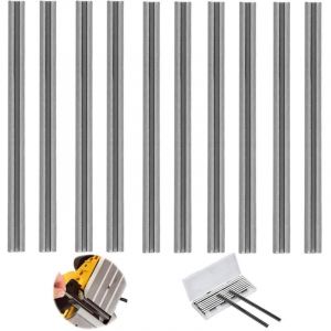 10 Pi&egrave;ces lame du rabot HSS, 82mm R&eacute;versibles Lame de Raboteuse, Ensemble de Rabot &Eacute;lectrique Lame pour Machines De Travail du Bois pour Machines de