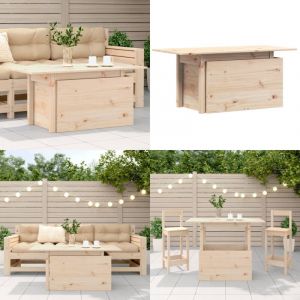 Vidaxl - Table de jardin 100x50x75 cm bois massif de pin - Table De Jardin - Table Ext&eacute;rieure - Mobilier De Jardin - Table En Bois - Table Pliante