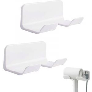 Support de S&egrave;che-Cheveux 2 Pi&egrave;ces Support de S&egrave;che-Cheveux Mural Support Seche Cheveux Supports pour S&egrave;che-Cheveux Support Seche Cheveux Mural Porte