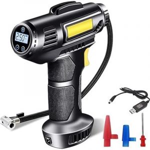 Gonfleur Pneus Voiture, 4000mAh 12 V Compresseur à Air Portatif Gonfleur Pneus Voiture sans Fil, Rechargeable 150 PSI Compresseur Voiture Pompe