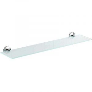 &Eacute;tag&egrave;re Cuba shine 60 cm en verre sans per&ccedil;age &eacute;tag&egrave;re salle de bain chrom&eacute;e design support mural rangement accessoires salle de bain &eacute;l&eacute;gante