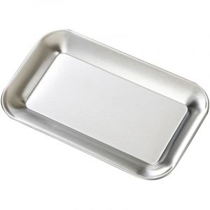 Plat de service carr&eacute; en acier inoxydable, plateau &agrave; vaisselle, assiette &agrave; barbecue, couleur argent&eacute;e, pour la maison