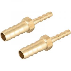 Raccord cannel&eacute; en laiton pour tuyau, r&eacute;ducteur cannel&eacute; droit, adaptateur de coupleur, 8 mm x 4 mm (2 pi&egrave;ces)