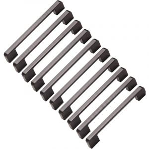 10pcs Poignée Meuble Entraxe 224mm-Poignée Porte Cuisine Noire Poignee Barre Meuble Poignee De Cuisine Noire 224mm - Aiducho