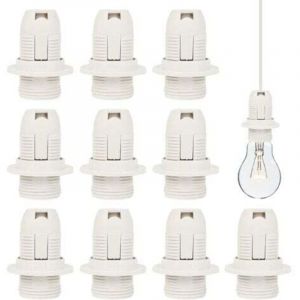 E14 Douille de Lampe 10 Pcs E14 Douille d'Ampoule en Plastique 250V 2A Support de Douille de Lampe Vintage Adaptateur de Douille E14 pour Ampoule à