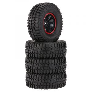 Hoopzi - Lot de 4 pneus austar ax - 3020B 1,9 pouces (103 mm) avec jante, Compatible pour chenille rc Rock Crawler 1/10 D90 SCX10 CC01