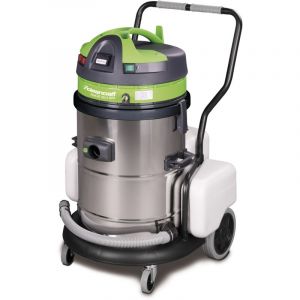 Aspirateur injecteur/extracteur professionnel eau et poussi&egrave;re - Cuve inox 62 L - 2000 W 230 V avec 2 moteurs - Fabrication europ&eacute;enne Cleancraft