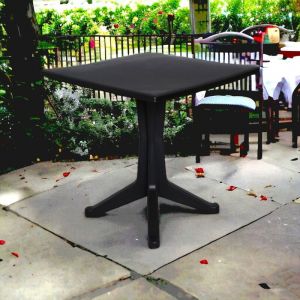 Ipae Progarden - Table carr&eacute;e pour ext&eacute;rieur et int&eacute;rieur, Made in Italy, 70x70x72 cm, couleur Anthracite