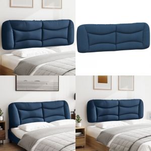 Coussin de tête de lit bleu 160 cm tissu - Coussin De Têted Lit - Tête De Lit - Oreiller De Tête - Literie - Décoration Chambre - Home & Living