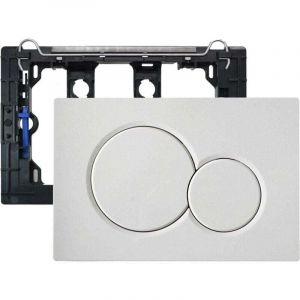 Plaque de D&eacute;clenchement Compatible Geberit SIGMA01 &ndash; Blanche Double Touche &ndash; Ref 115.770.11.5