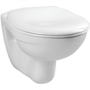 Pack WC NORMUS Vitra cuvette suspendue standard 54x36cm avec abattant - VITRA - 6855N003-6064