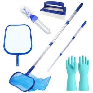 Epuisette de Fond Piscine,Epuisette Piscine Fond,Epuisette de Fond Piscine avec Manche Telescopique,Piscine Epuisette avec Kit de Nettoyage,&eacute;puisette
