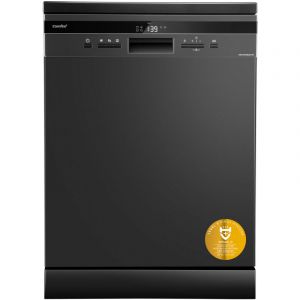 Comfee - Lave-Vaisselle Pose Libre 60cm, 49dB avec 12 couverts, Hygiene Lavage, D&eacute;part Diff&eacute;r&eacute;, Demi-Charge - Noir [Classe d]