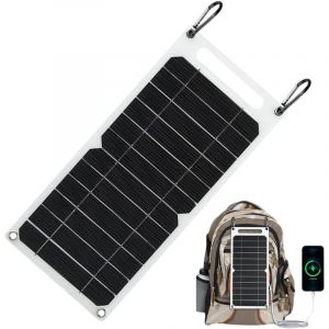 Sollbry - Chargeur solaire portable 6 w - Panneau solaire étanche avec usb 5 v - Chargeur solaire pour téléphone portable en plein air, camping,