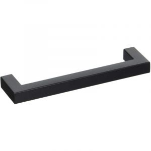 Lot de 2 poignées d'armoire noires (entraxe 128 mm) poignées de tiroir poignées d'armoire de cuisine commode noire quincaillerie moderne en acier