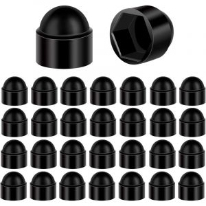 Cache-écrous M5 pour clé de 8 Anthracite 30 pcs capuchons de protection pour vis Cache-vis noir