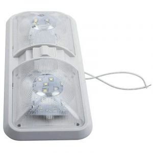 Plafonnier LED 12V pour Camping-Car, Bateau D'&eacute;clairage Int&eacute;rieur pour Camping-Car avec Interrupteur, Plafonnier D&ocirc;me De Caravane 48LED 800LM pour