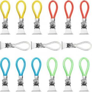 (5 couleurs)15Pcs accroche torchon,porte torchon cuisine, pince torchon crochet torchons,pince &agrave; serviette en m&eacute;tal,attache serviette attache torchon