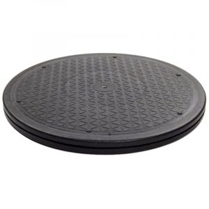 Support de Roulements à Billes en Acier Pivotant Rotatif Robuste 12 Pouces pour Moniteur tv Plateau Tournant Lazy Susans Forme Ronde Noire