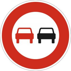 Panneau Interdiction de D&eacute;passer B3 &ndash; Interdiction de D&eacute;passer Tous V&eacute;hicules &agrave; Moteur &ndash; 450 mm &ndash; Signalisation Ronde S&eacute;curit&eacute; Routi&egrave;re &ndash; Mod&egrave;le
