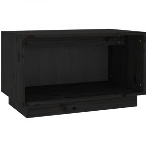 Helloshop26 - Meuble tv multimédia étagère télévision buffet téléviseur salle à manger salon chambre 60 x 35 x 35 cm bois de pin massif noir