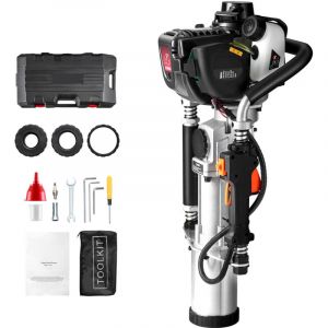 Mophorn - Enfonceur de Poteau en t à Essence 37,77 cc,Moteur 4 Temps,Avec 3 Têtes d'Enfoncement de Poteaux (45/55/88 mm),Enfonce-Pieux Portable 1000W