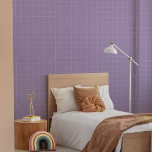 Papier peint intissé carrés Square 1005 x 52cm Violet