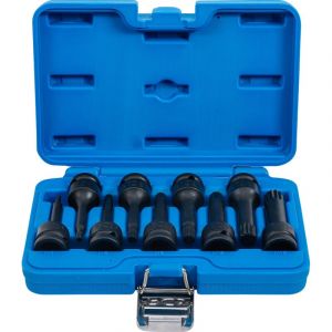 Bgs Technic - Jeu de douilles &agrave; embouts &agrave; choc 12,5 mm (1/2') Denture multiple int&eacute;rieure (pour xzn) M4 - M16 9 pi&egrave;ces